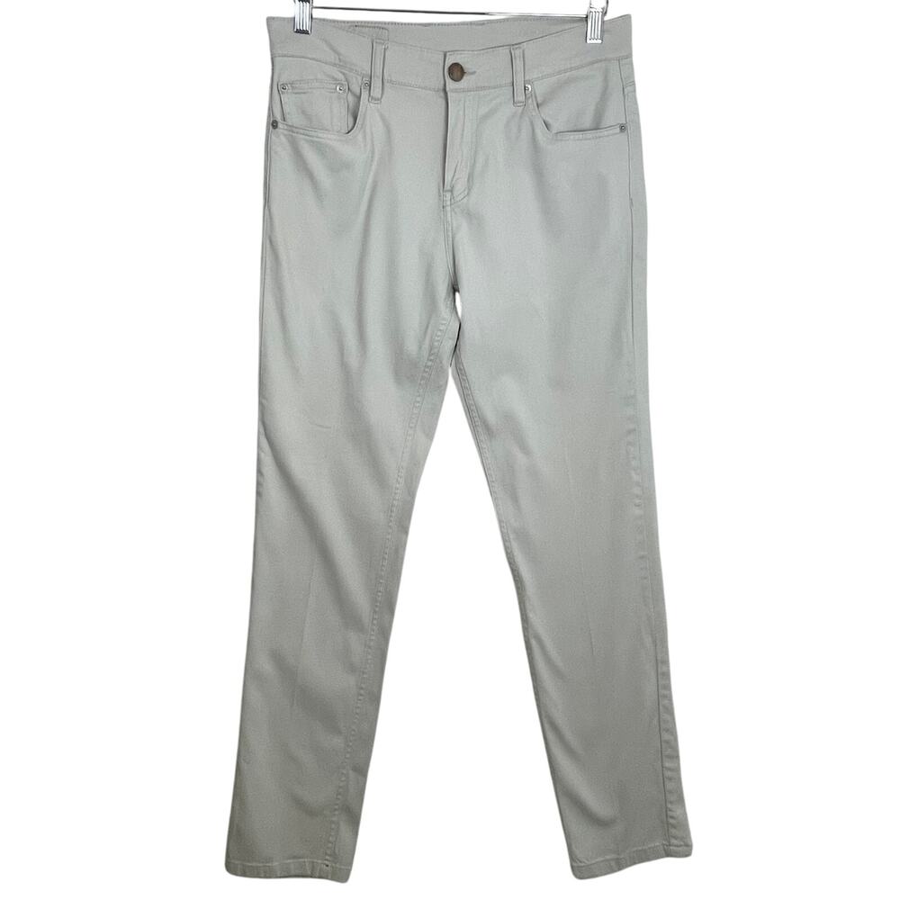 Mugsy Harbors Pants Men's 32x31 Slim Fit Stretch‎ Chino Beige Khaki Casual